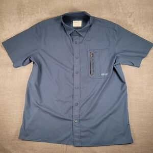 Gillz Fishing Shirt Vented Quick Dry Button‎ Up Short Sleeve Large